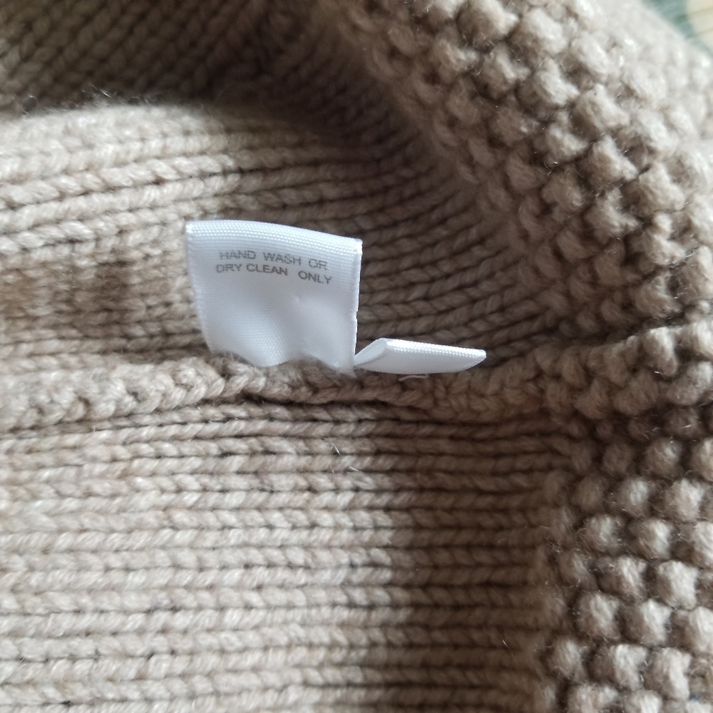 Kokun Cashmere Blend Cap Sleeve Cabled Sweater - Picture 3 of 7